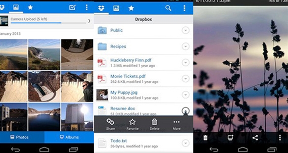 Dropbox trên Android thêm hệ thống thông báo mới