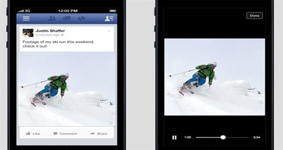 Facebook thêm tính năng tự chạy video trên News Feed