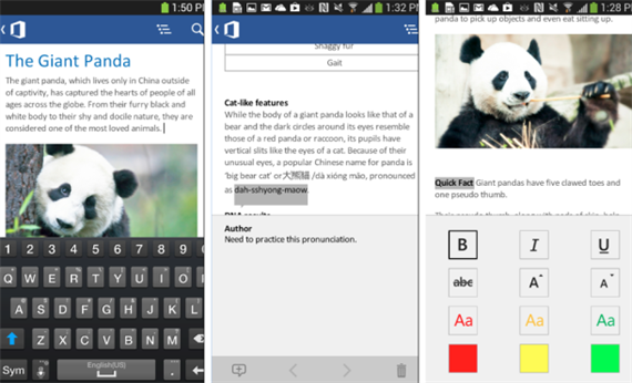 Microsoft Office đã có trên smartphone Android
