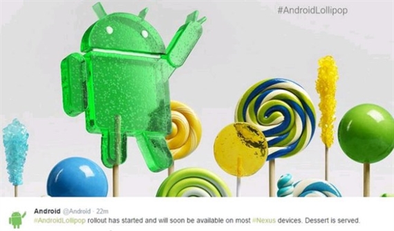 Các máy Nexus sẽ cập nhật Android Lollipop từ hôm nay