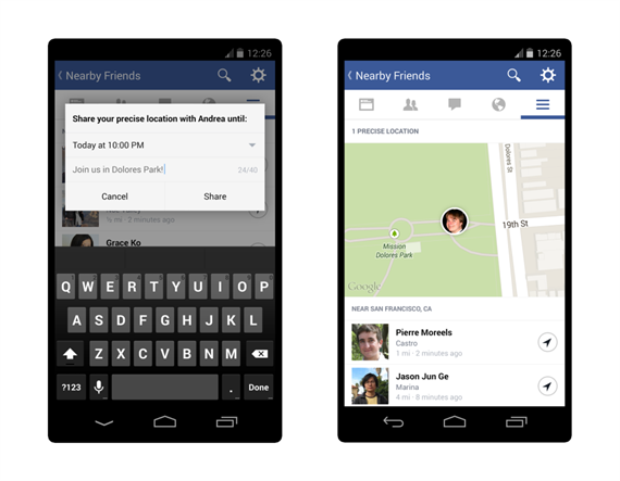 Facebook thêm tính năng định vị vị trí bạn bè