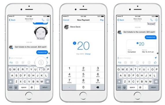 Chuyển tiền trực tuyến qua Facebook Messenger miễn phí