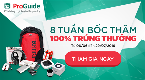8 TUẦN BỐC THĂM, 100% TRÚNG THƯỞNG