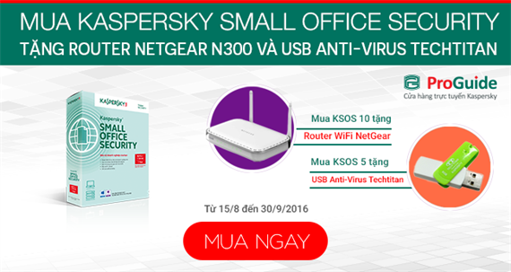 Quà tặng hấp dẫn từ Kaspersky dành cho khách hàng doanh nghiệp