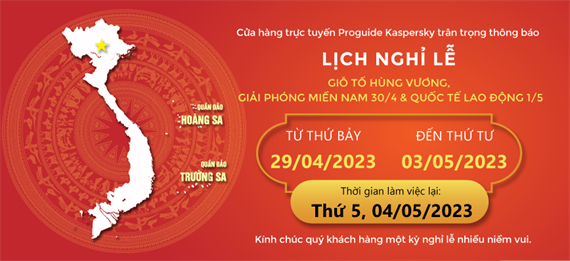 Thông báo nghỉ lễ Giỗ Tổ Hùng Vương, Giải Phóng Miền Nam 30/4 và Quốc Tế Lao Động 1/5 năm 2023